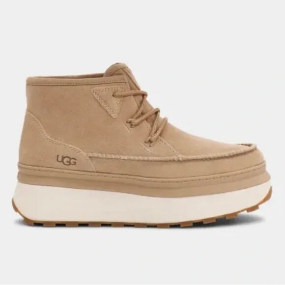 UGG Shoes - UGG Marin Lace Up Platform Sneaker Boots Light Chestnut Suede l Size 9